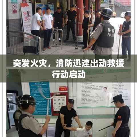 突发火灾,消防迅速出动救援行动启动