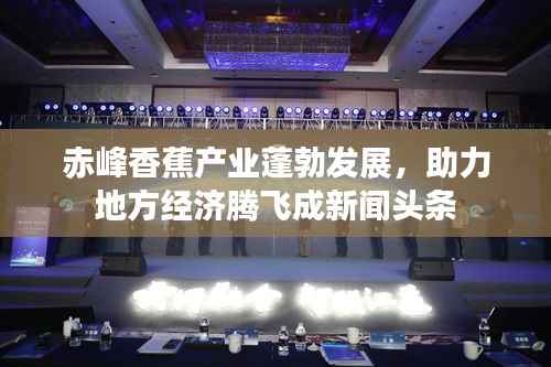 赤峰香蕉产业蓬勃发展，助力地方经济腾飞成新闻头条